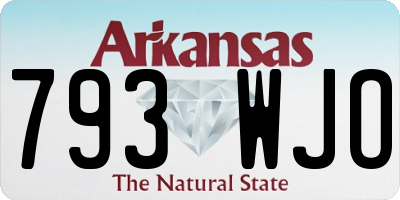 AR license plate 793WJO