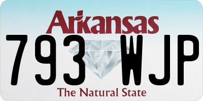 AR license plate 793WJP