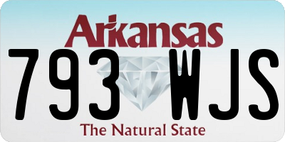 AR license plate 793WJS