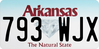 AR license plate 793WJX