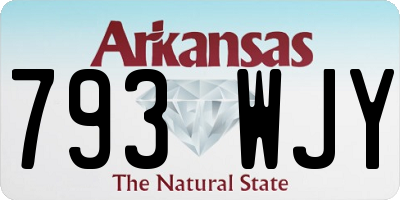 AR license plate 793WJY