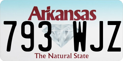 AR license plate 793WJZ
