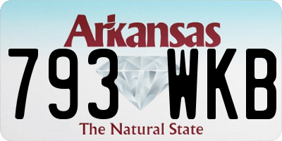 AR license plate 793WKB