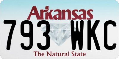 AR license plate 793WKC