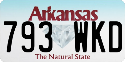 AR license plate 793WKD