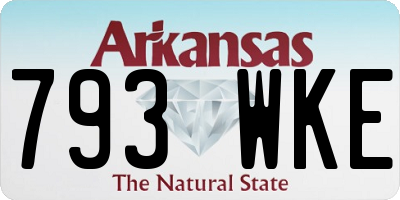 AR license plate 793WKE