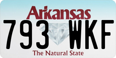 AR license plate 793WKF