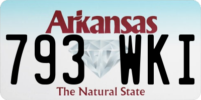 AR license plate 793WKI