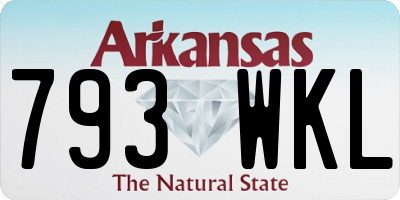 AR license plate 793WKL
