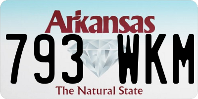 AR license plate 793WKM
