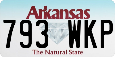 AR license plate 793WKP