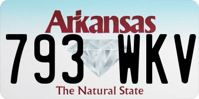 AR license plate 793WKV