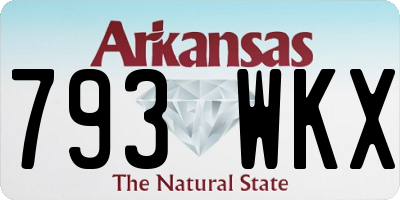 AR license plate 793WKX