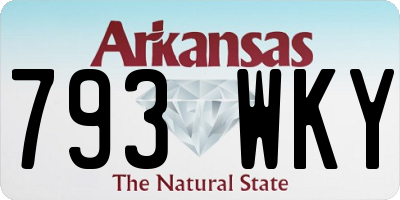 AR license plate 793WKY