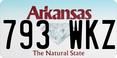 AR license plate 793WKZ