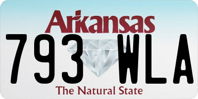 AR license plate 793WLA