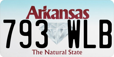 AR license plate 793WLB