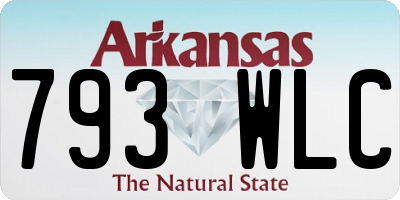 AR license plate 793WLC