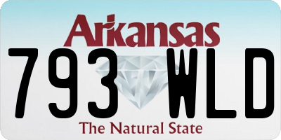 AR license plate 793WLD