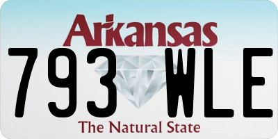 AR license plate 793WLE