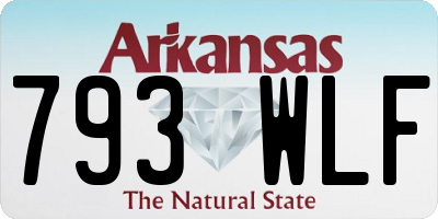AR license plate 793WLF
