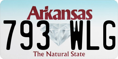 AR license plate 793WLG