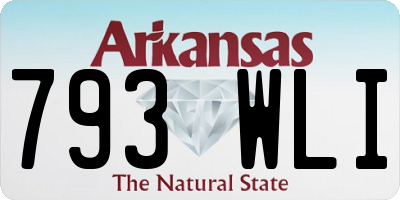 AR license plate 793WLI