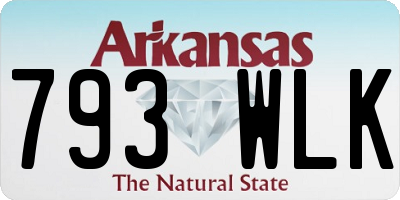 AR license plate 793WLK