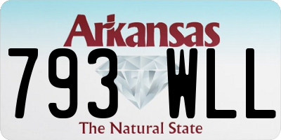 AR license plate 793WLL
