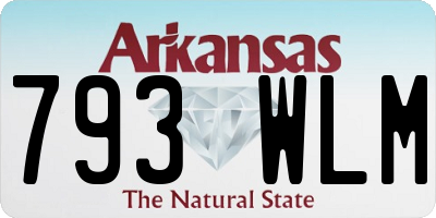 AR license plate 793WLM