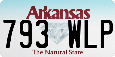 AR license plate 793WLP