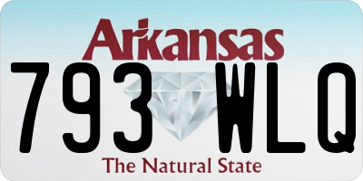 AR license plate 793WLQ