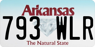 AR license plate 793WLR