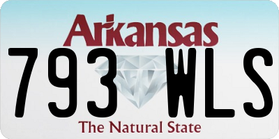 AR license plate 793WLS