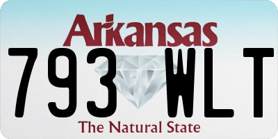 AR license plate 793WLT