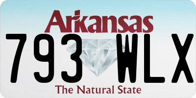 AR license plate 793WLX