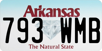 AR license plate 793WMB