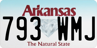 AR license plate 793WMJ