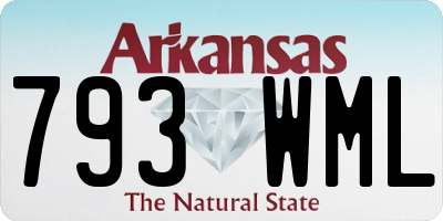 AR license plate 793WML