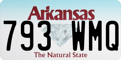 AR license plate 793WMQ