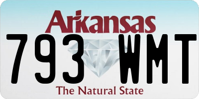 AR license plate 793WMT