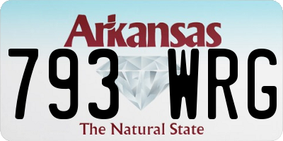 AR license plate 793WRG