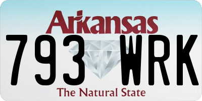 AR license plate 793WRK