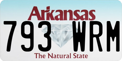 AR license plate 793WRM