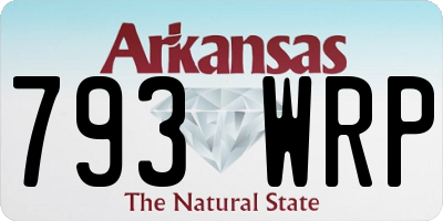 AR license plate 793WRP