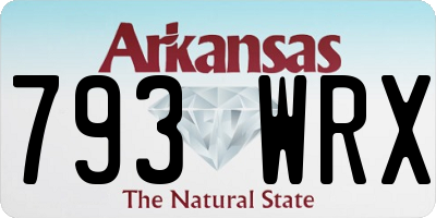 AR license plate 793WRX