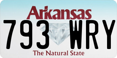 AR license plate 793WRY