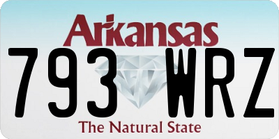 AR license plate 793WRZ