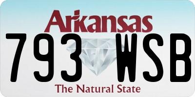 AR license plate 793WSB