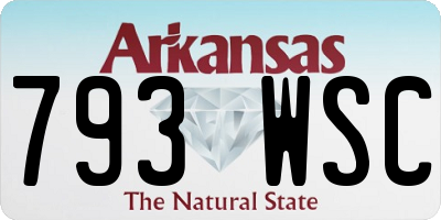 AR license plate 793WSC